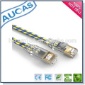 Snagless CAT6 Ethernet Lan Cable de remiendo plano / chapado en oro rj45 MHZ cable de conexión sin blindar / 4pair 8core UTP FTP puente de cable